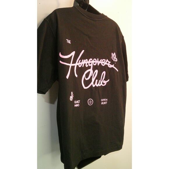 Pink 7 Encinitas California Black T-Shirt "The Hungover Club" Med/Large - Picture 6 of 11